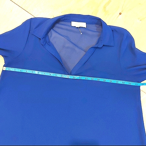 3 for $25- Olive & Oak Electric Blue Blouse, XL - Picture 4 of 10